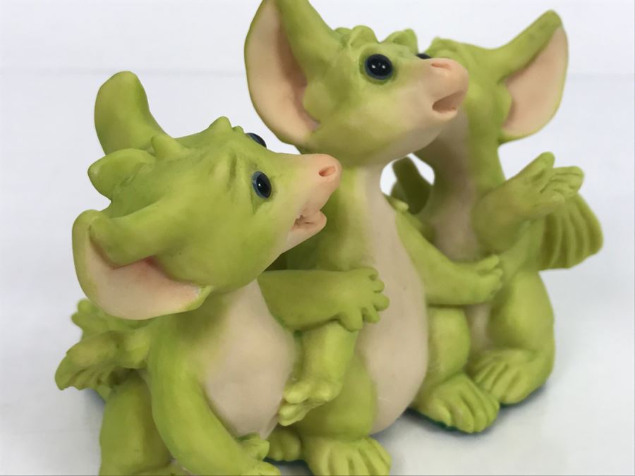 Whimsical World Of Pocket Dragons - Sees All… Knows All - 1995 Real Musgrave/CWAL/CWSL - Handmade For Flambro - Exclusive USA Distributor  [Photo 8]