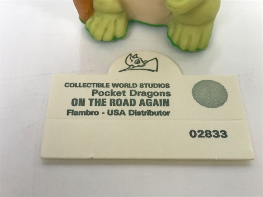 Whimsical World Of Pocket Dragons - On The Road Again - In Box With Information Pamphlet - 1996 Real Musgrave/CWSL - Flambro [MV $50-$70] [Photo 6]
