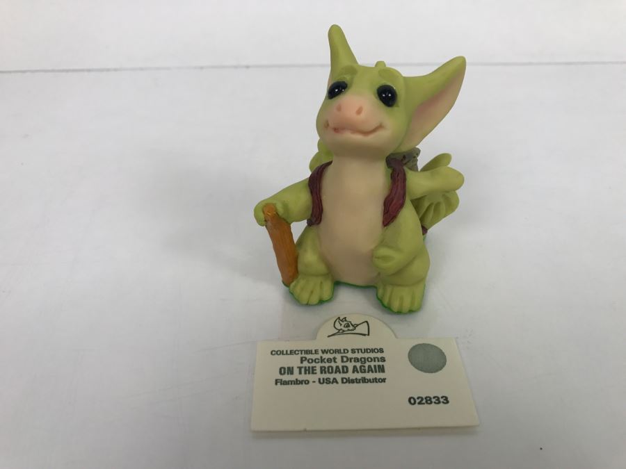 Whimsical World Of Pocket Dragons - On The Road Again - In Box With Information Pamphlet - 1996 Real Musgrave/CWSL - Flambro [MV $50-$70] [Photo 5]