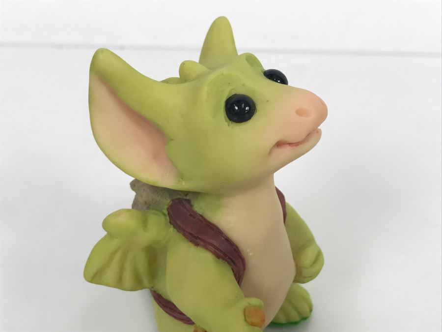 Whimsical World Of Pocket Dragons - On The Road Again - In Box With Information Pamphlet - 1996 Real Musgrave/CWSL - Flambro [MV $50-$70] [Photo 14]