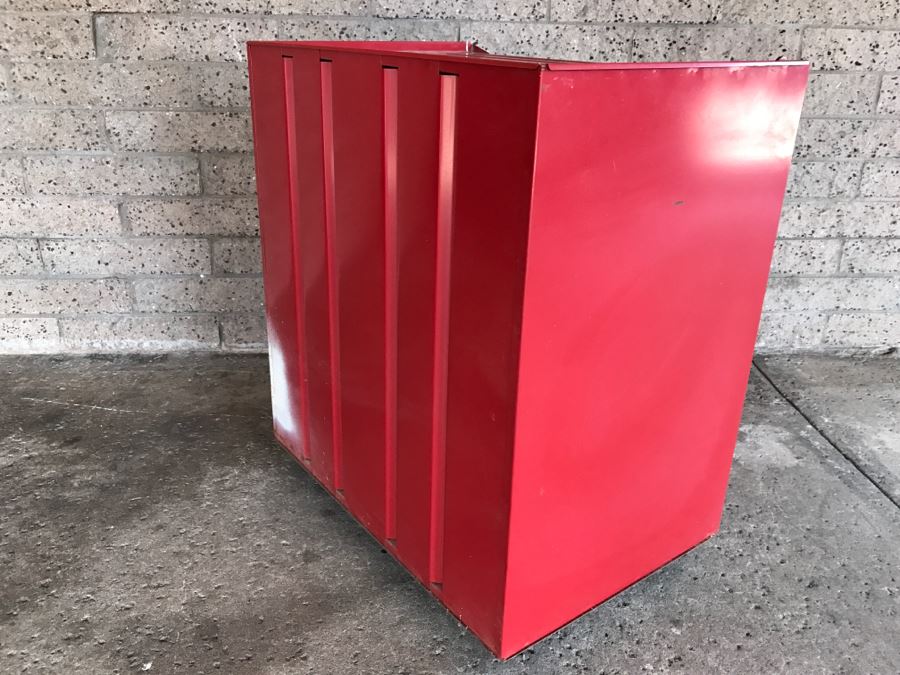 Vintage Red Sears CRAFTSMAN Rolling Toolbox Loaded With Tool Treasures Including Wood Planes, Vintage Hand Drills, Hand Files And Tons Of Hardware - SEE ALL PHOTOS [Photo 4]