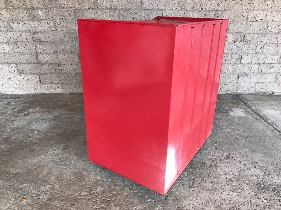 Vintage Red Sears CRAFTSMAN Rolling Toolbox Loaded With Tool Treasures Including Wood Planes, Vintage Hand Drills, Hand Files And Tons Of Hardware - SEE ALL PHOTOS [Photo 5]