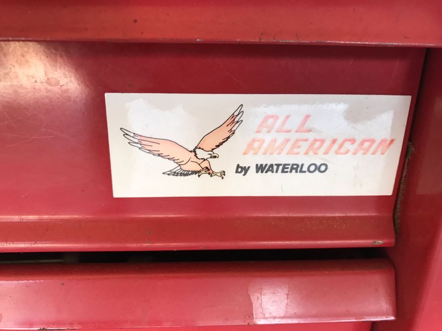 5-Drawer Roller Toolbox Cabinet Loaded With Tools Including Craftsman Sockets, Craftsman Wrenches, Screwdrivers, Knives, Chisels, Pliers, Power Tools - SEE ALL PHOTOS [Photo 6]