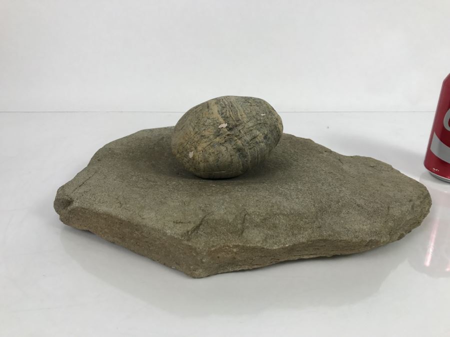 Native American Metate And Mano Grinding Stone