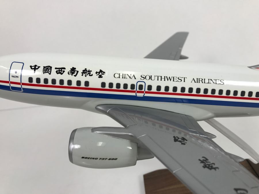 Pacific Miniatures PacMin Precision 1/100 Scale Model Airplane Of China Southwest Boeing 737-600 With Box [Photo 6]