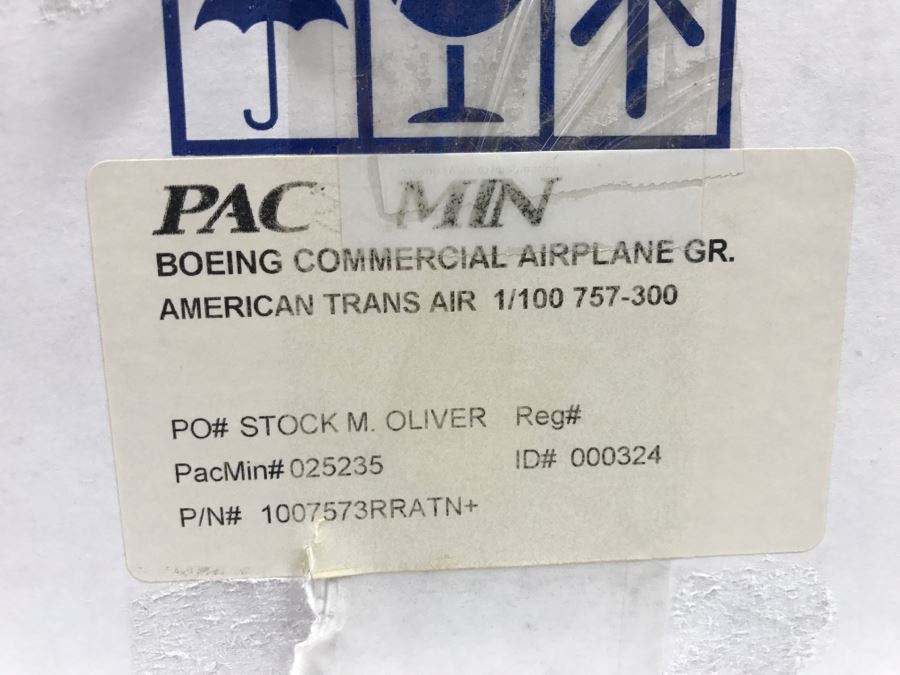 Pacific Miniatures PacMin Precision 1/100 Scale Model Airplane Of American Trans Air ATA Boeing 757-300 With Box [Photo 14]