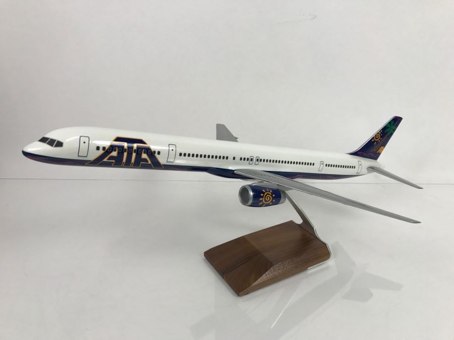 Pacific Miniatures PacMin Precision 1/100 Scale Model Airplane Of American Trans Air ATA Boeing 757-300 With Box [Photo 3]
