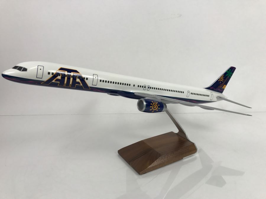 Pacific Miniatures PacMin Precision 1/100 Scale Model Airplane Of American Trans Air ATA Boeing 757-300 With Box [Photo 2]