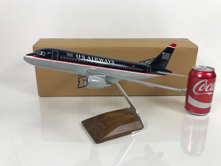 Pacific Miniatures PacMin Precision 1/100 Scale Model Airplane Of US Airways A319 With Box