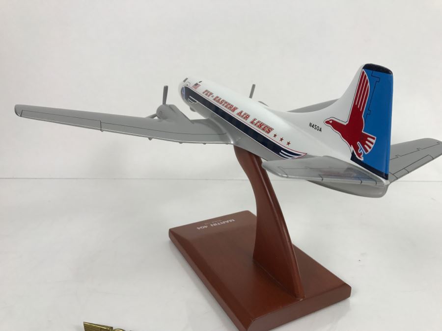 Toys & Models Corporation Precision 1/72 Scale Model Airplane Of Eastern Martin 404 With Box And Pair Of Eastern Buttons And Flight Wings [Photo 16]