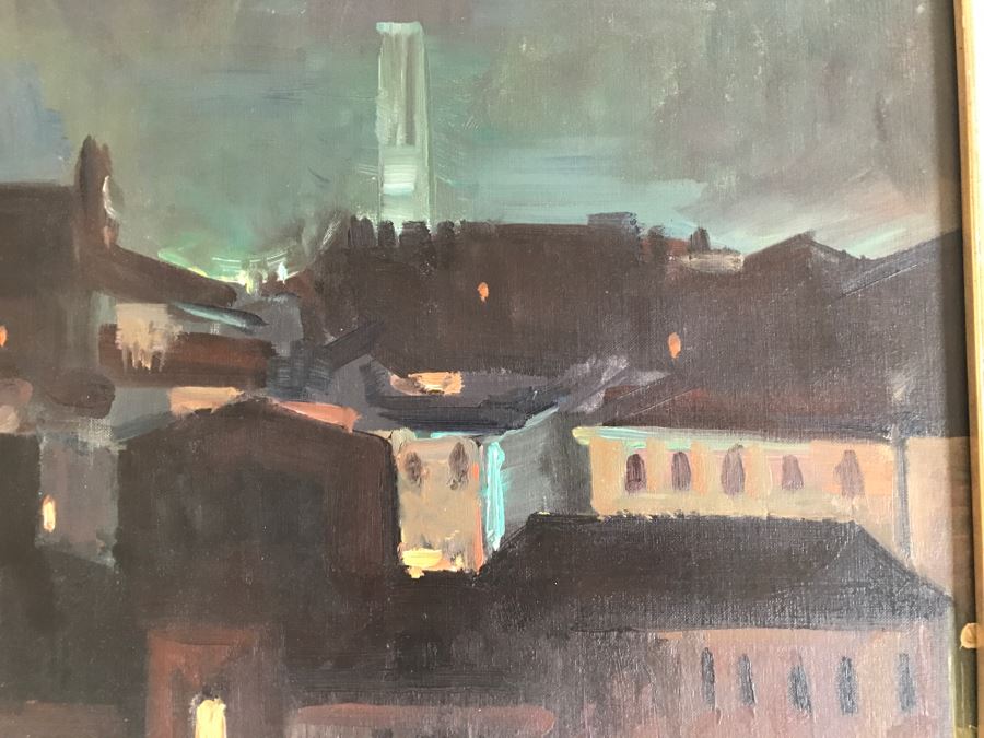 Original Hannes Rosenow Mid-Century Oil Painting On Canvas German Painter 1925-2000 24' X 19' [Photo 8]