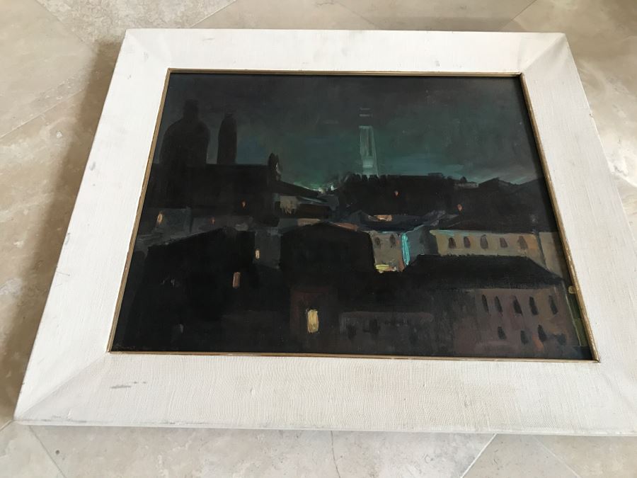 Original Hannes Rosenow Mid-Century Oil Painting On Canvas German Painter 1925-2000 24' X 19' [Photo 16]
