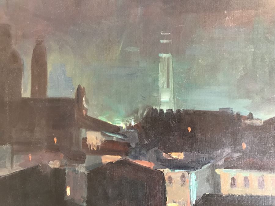 Original Hannes Rosenow Mid-Century Oil Painting On Canvas German Painter 1925-2000 24' X 19' [Photo 6]