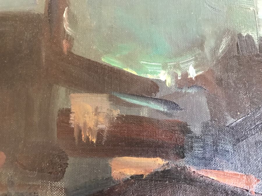 Original Hannes Rosenow Mid-Century Oil Painting On Canvas German Painter 1925-2000 24' X 19' [Photo 13]