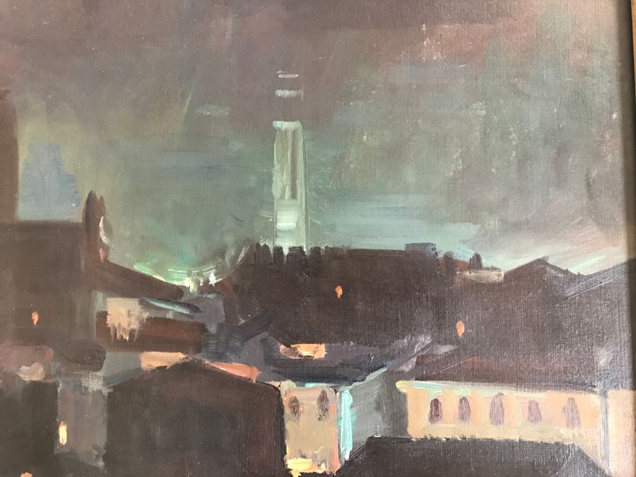 Original Hannes Rosenow Mid-Century Oil Painting On Canvas German Painter 1925-2000 24' X 19' [Photo 7]