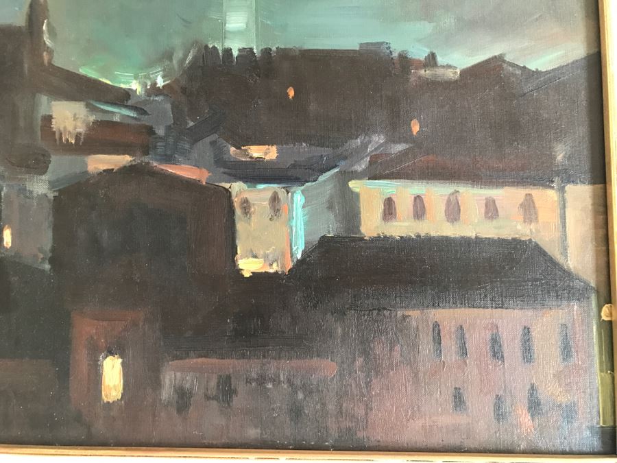 Original Hannes Rosenow Mid-Century Oil Painting On Canvas German Painter 1925-2000 24' X 19' [Photo 9]