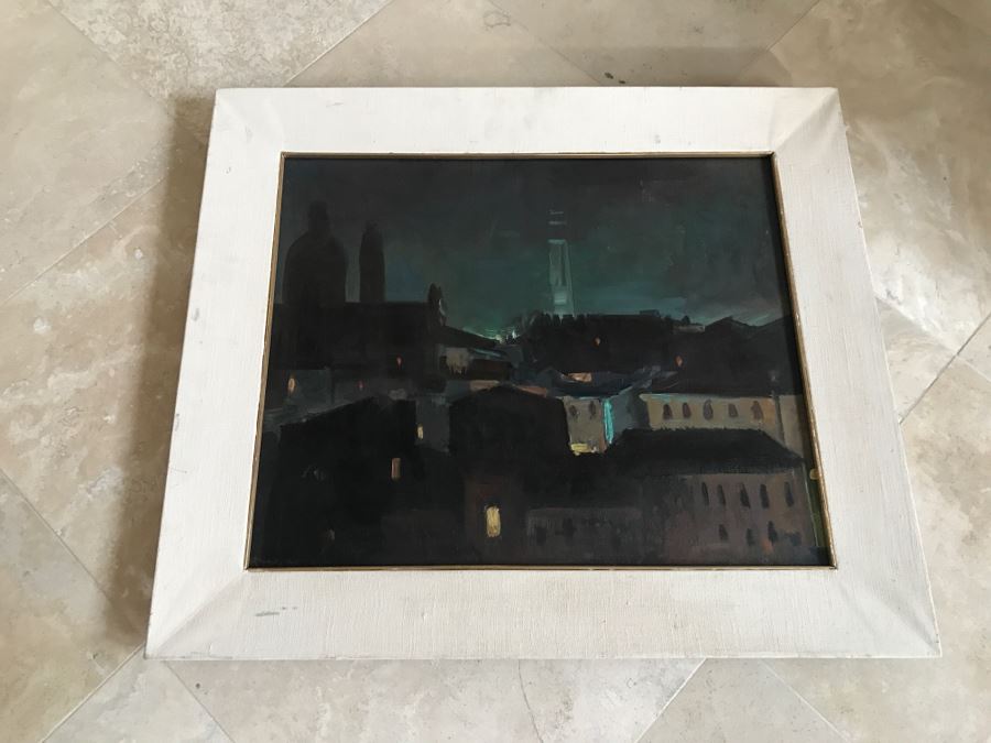 Original Hannes Rosenow Mid-Century Oil Painting On Canvas German Painter 1925-2000 24' X 19' [Photo 17]
