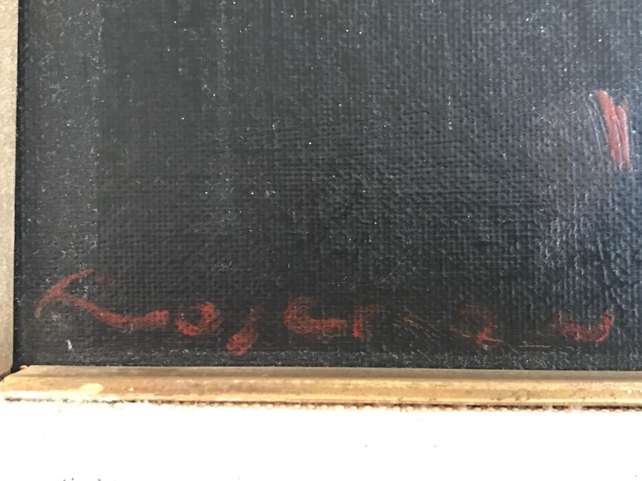 Original Hannes Rosenow Mid-Century Oil Painting On Canvas German Painter 1925-2000 24' X 19' [Photo 15]