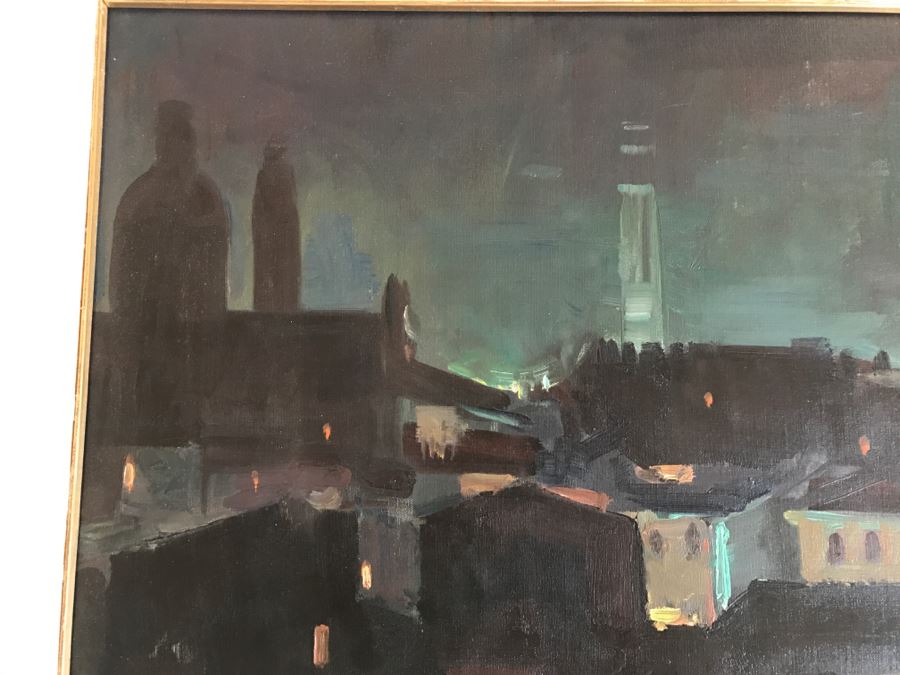 Original Hannes Rosenow Mid-Century Oil Painting On Canvas German Painter 1925-2000 24' X 19' [Photo 5]