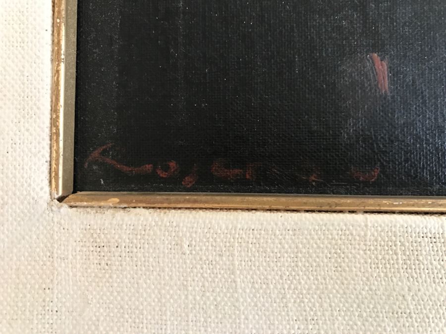 Original Hannes Rosenow Mid-Century Oil Painting On Canvas German Painter 1925-2000 24' X 19' [Photo 14]