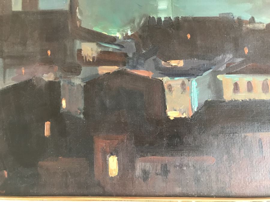 Original Hannes Rosenow Mid-Century Oil Painting On Canvas German Painter 1925-2000 24' X 19' [Photo 10]