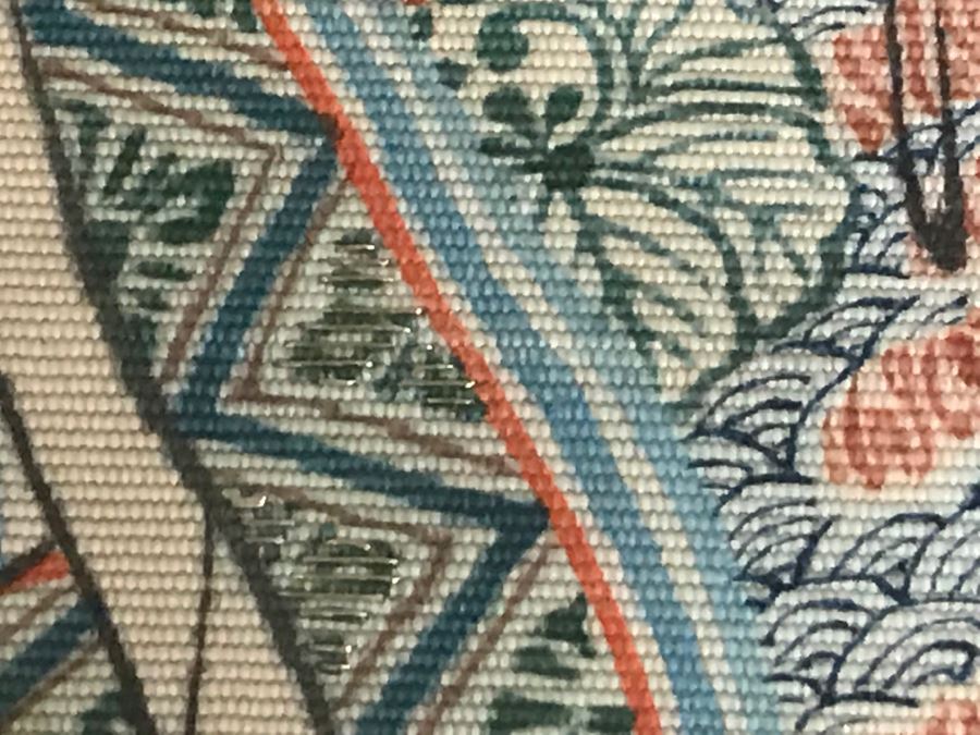 Original Vintage Japanese Silk Landscape Painting Nicely Framed 30' X 36' [Photo 19]