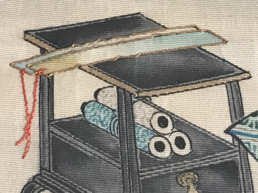 Original Vintage Japanese Silk Landscape Painting Nicely Framed 30' X 36' [Photo 24]