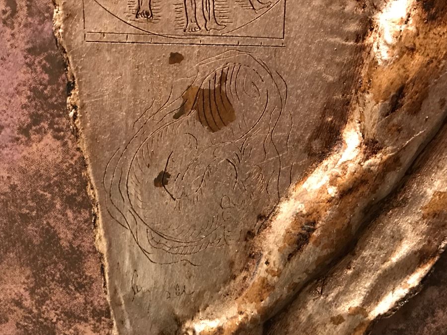 Pair Of Gold Paper Papier Mache Hand Signed Artwork Sculptural Pieces Firenze By Florentine Maskmaker Bijan - David And Leonardo [Photo 10]