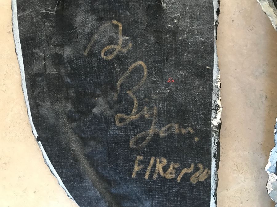 Pair Of Gold Paper Papier Mache Hand Signed Artwork Sculptural Pieces Firenze By Florentine Maskmaker Bijan - David And Leonardo [Photo 12]