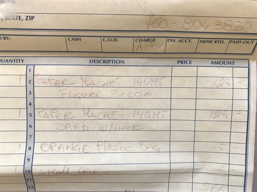 Pair Of Gold Paper Papier Mache Hand Signed Artwork Sculptural Pieces Firenze By Florentine Maskmaker Bijan - David And Leonardo [Photo 16]