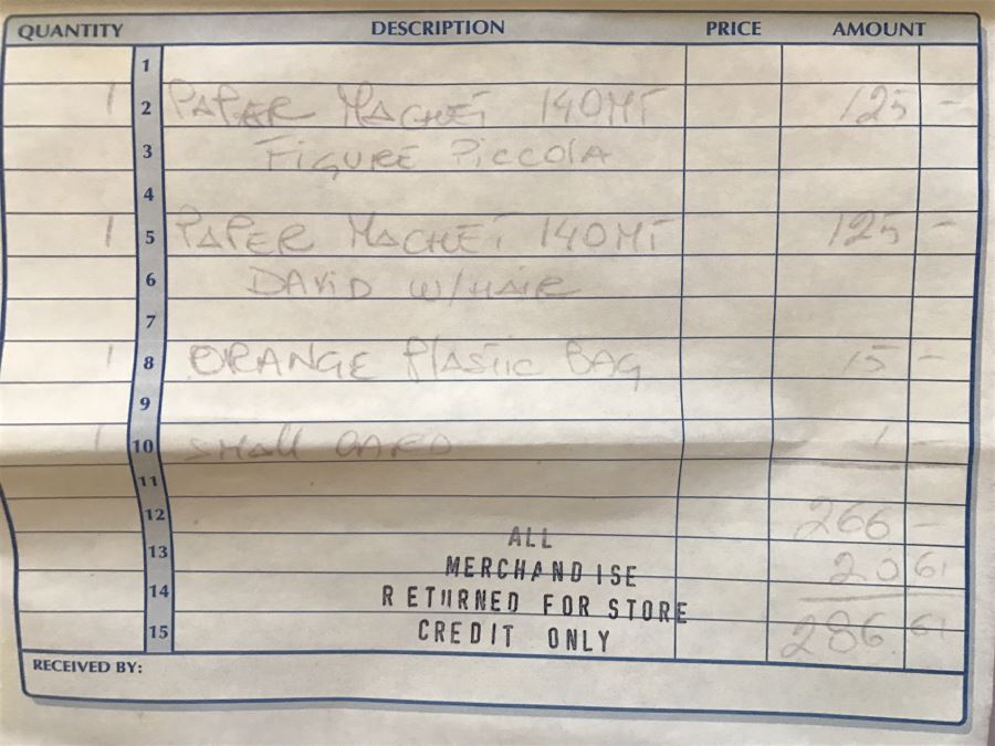 Pair Of Gold Paper Papier Mache Hand Signed Artwork Sculptural Pieces Firenze By Florentine Maskmaker Bijan - David And Leonardo [Photo 15]