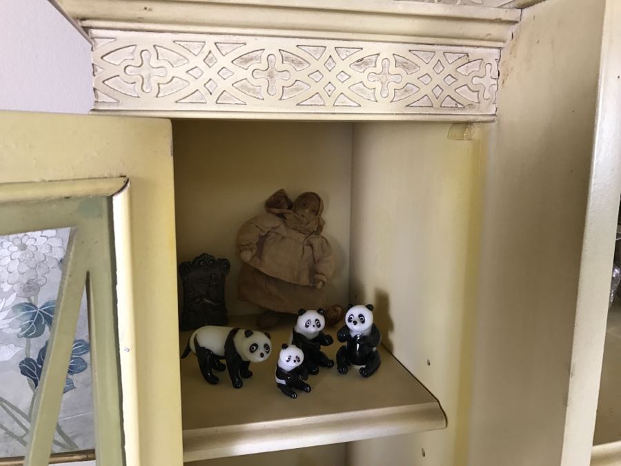 Vintage Wooden Bookcase Curio China Cabinet With Lockable Doors Skeleton Key 45'W X 14'D X 72.5'H [Photo 9]