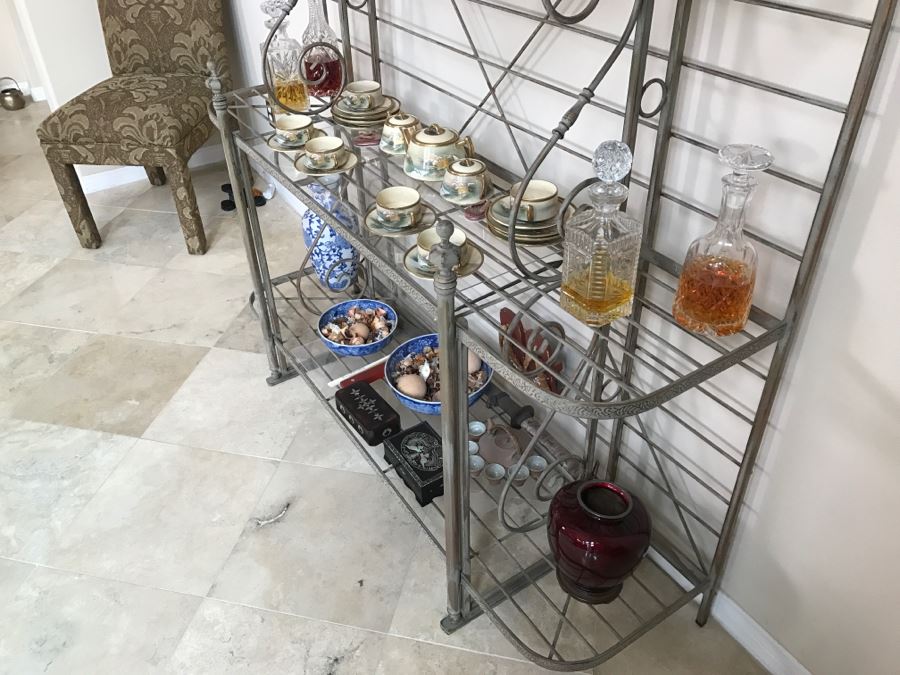 Large Ornate 5-Shelf Metal Bakers Rack 60'W X 16'D X 85'H [Photo 5]