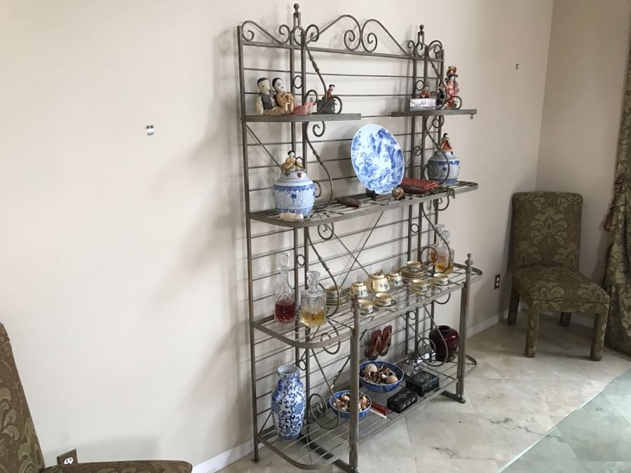 Large Ornate 5-Shelf Metal Bakers Rack 60'W X 16'D X 85'H [Photo 3]