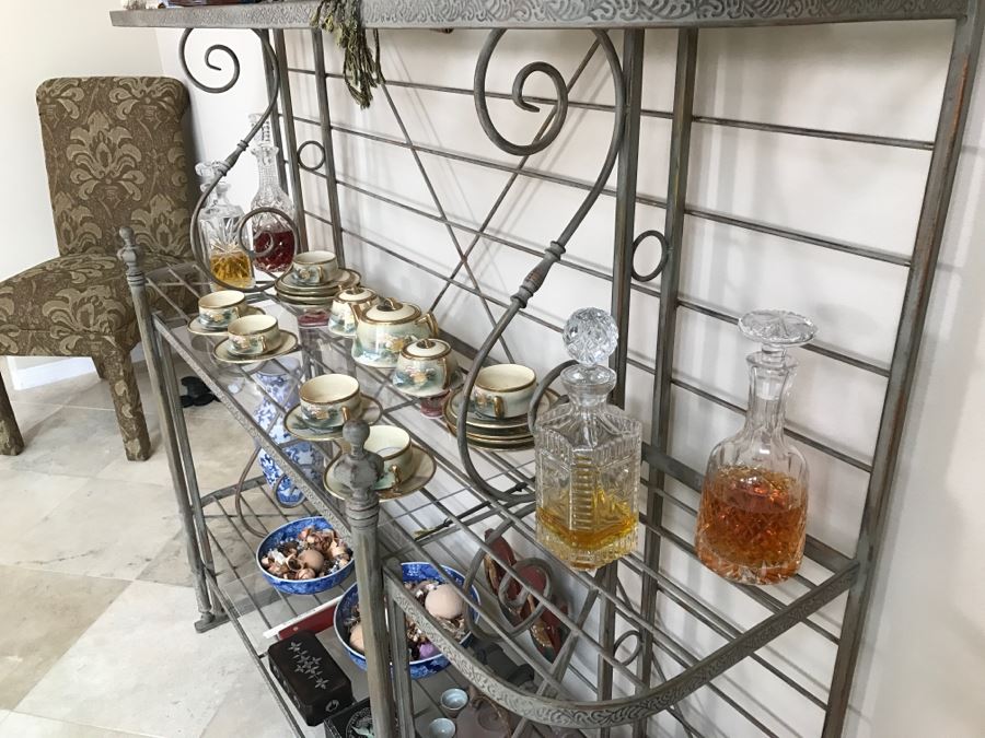 Large Ornate 5-Shelf Metal Bakers Rack 60'W X 16'D X 85'H [Photo 10]