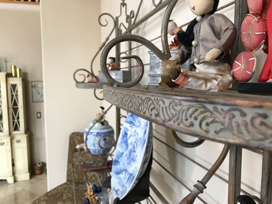 Large Ornate 5-Shelf Metal Bakers Rack 60'W X 16'D X 85'H [Photo 8]