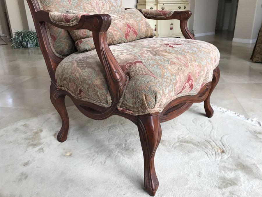 Pair Of Stunning BERNHARDT Large Upholstered Armchairs - See Photos [Photo 4]