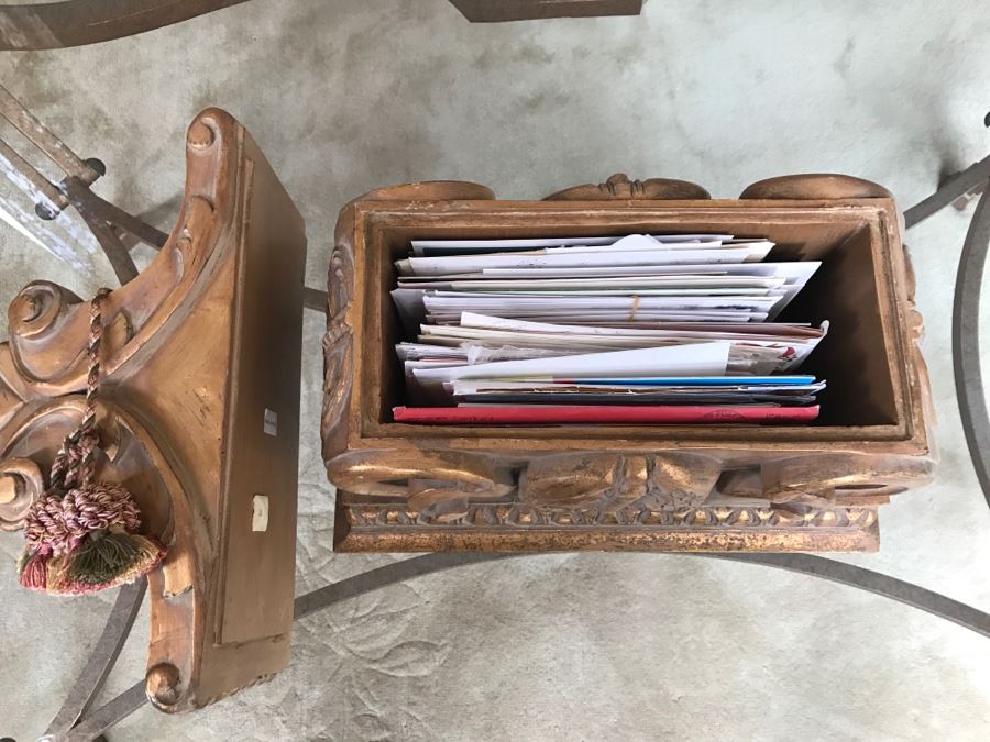 Large Ornate Gilt Box With Lid And Tassles [Photo 7]