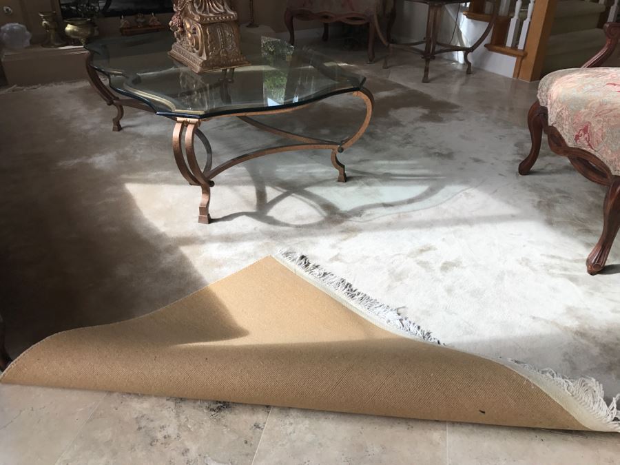 Large Tan Wool Area Rug 106'W X 143'L [Photo 5]