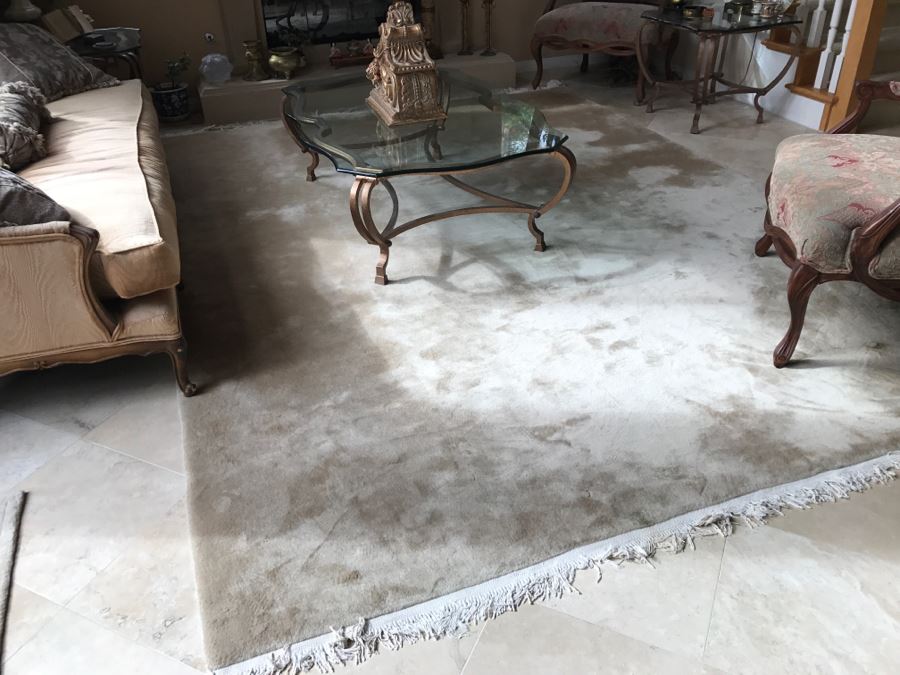 Large Tan Wool Area Rug 106'W X 143'L [Photo 3]