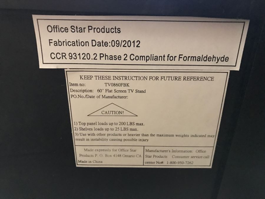 Black 60' Flat Screen TV Stand Credenza Asian Influenced Design [Photo 6]