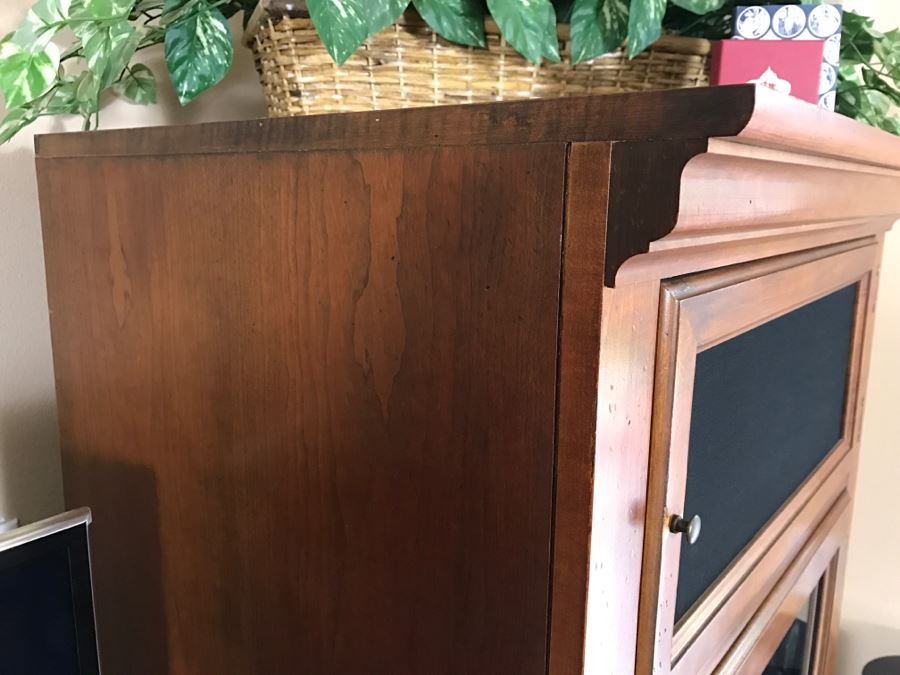 Pair Of Wooden Media Tower Cabinets With Top Speaker Cabinet [Photo 5]