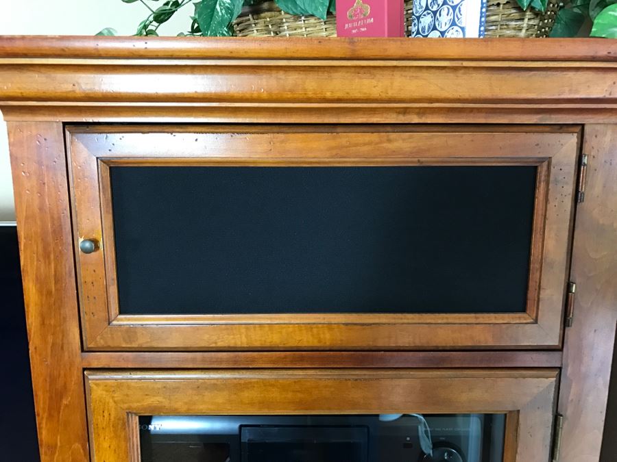 Pair Of Wooden Media Tower Cabinets With Top Speaker Cabinet [Photo 6]