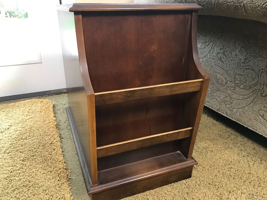 Lane Furniture Side Table Cabinet Magazine Rack Combo Piece 13' X 23' X 20.5'H [Photo 8]