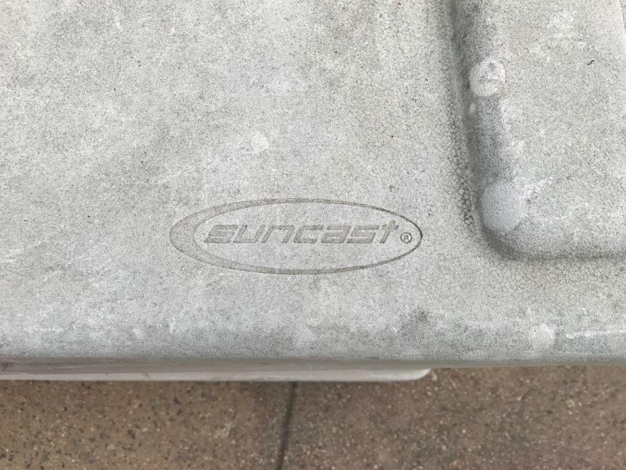 Suncast Plastic Outdoor Storage Container With Various Gardening Supplies Including Pots [Photo 4]