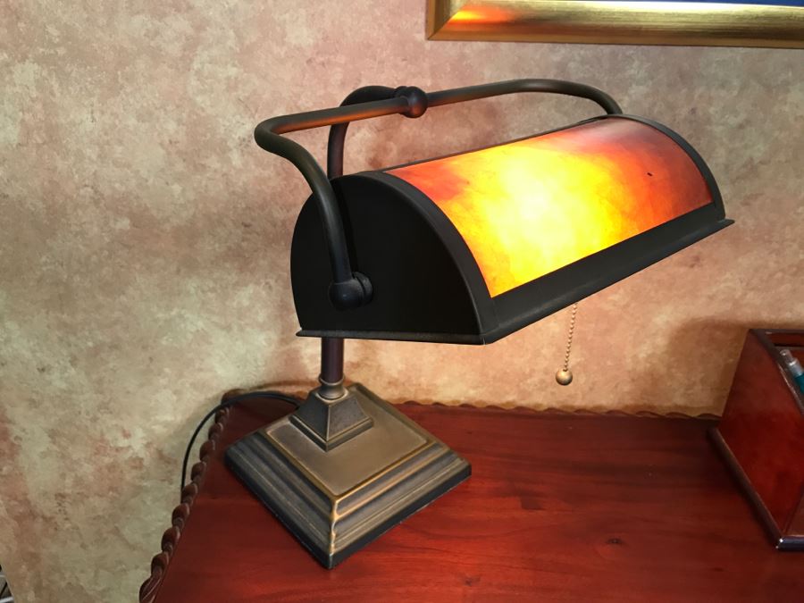 Wooden Ball And Claw Writing Desk With 2-Drawers With Desk Lamp, Desk Organizer And Basket With Office Supplies [Photo 12]