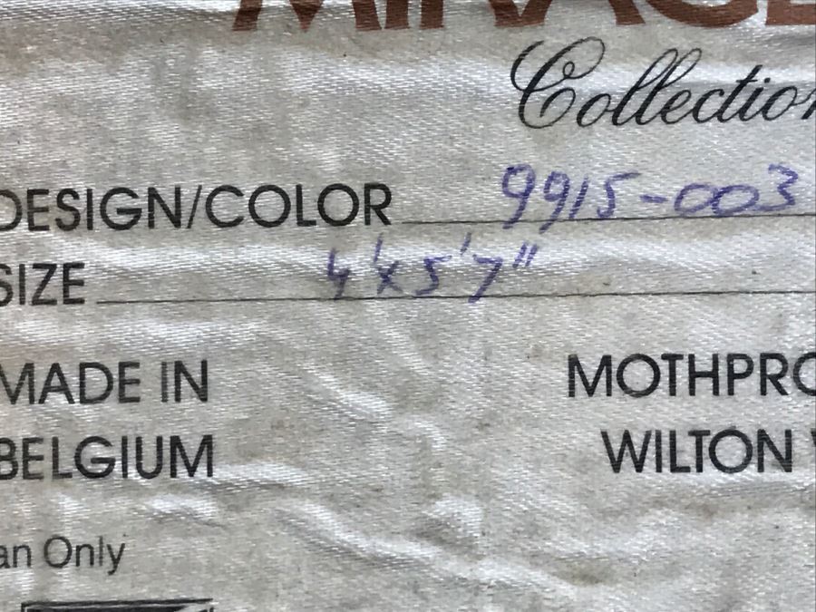 Hand Finished Wool Rug Made In Belgium 4' X 5'7' [Photo 8]