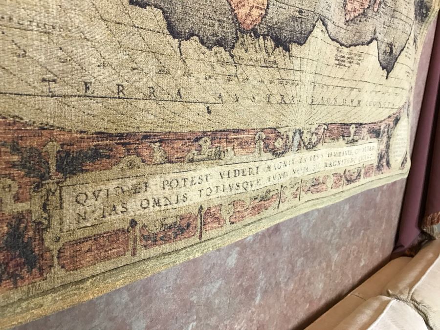 Map Of The World Tapestry With Rod And Wall Mounting Hardware 52' X 37' [Photo 11]