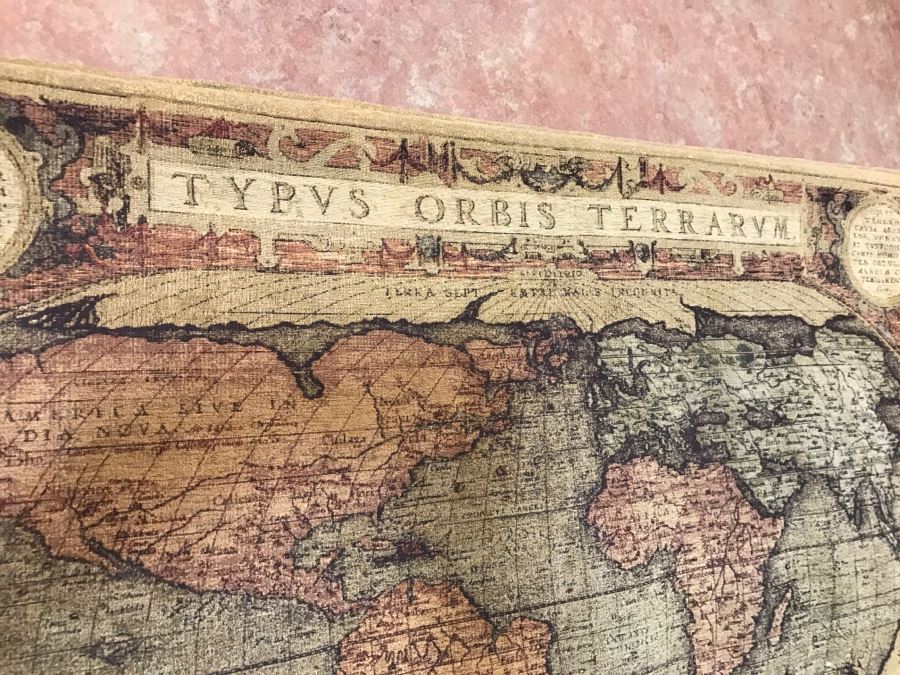 Map Of The World Tapestry With Rod And Wall Mounting Hardware 52' X 37' [Photo 8]