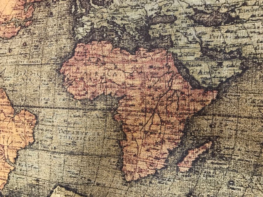 Map Of The World Tapestry With Rod And Wall Mounting Hardware 52' X 37' [Photo 12]